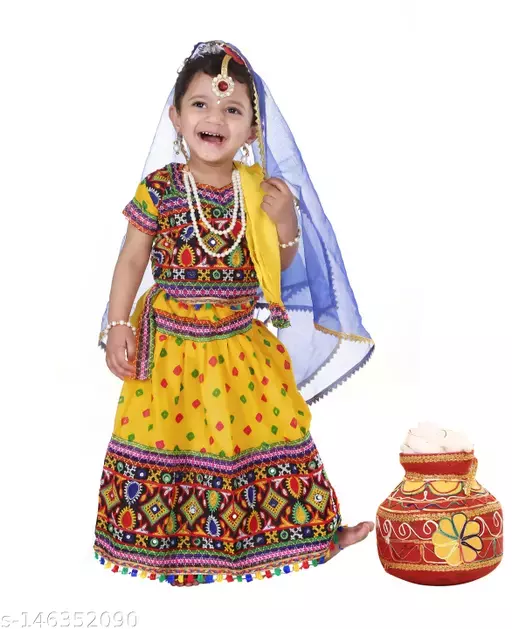 Radha Krishna Dress with Embroidery and Sequins D59